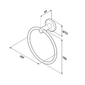 Полотенцедержатель кольцо AM.PM X-Joy A85A34400 хром купить в интернет-магазине сантехники Sanbest