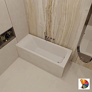 Ванна из искусственного камня Veconi Solita Slim SLTSLIM17080RAL 170х80 цвет по ral купить в интернет-магазине Sanbest