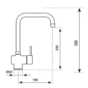 Смеситель для кухни PAINI Cox 78CR5881B90KM хром купить в интернет-магазине сантехники Sanbest