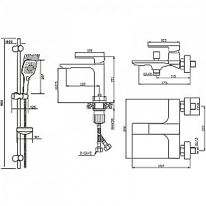 Набор смесителей Orange Lutz M04-311cr хром купить в интернет-магазине сантехники Sanbest