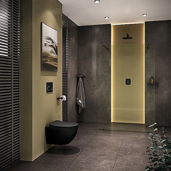 Кнопка для инсталляции Ravak Chrome X01797 черная матовая купить в интернет-магазине сантехники Sanbest