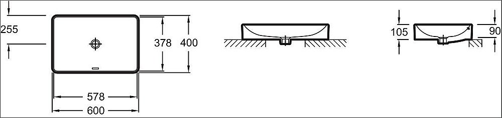 Раковина Jacob Delafon VOX 60 EVF102-00 белая купить в интернет-магазине Sanbest