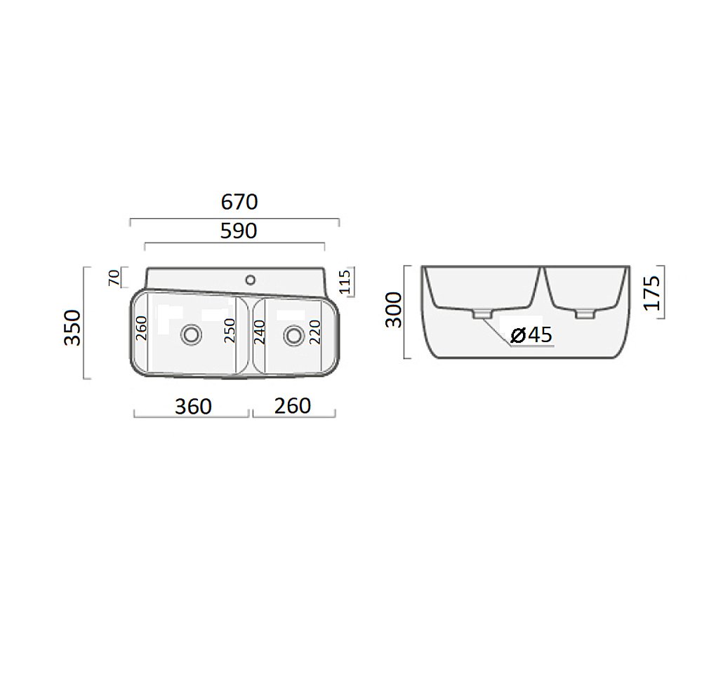 Раковина CeramaLux A1009 белая купить в интернет-магазине Sanbest