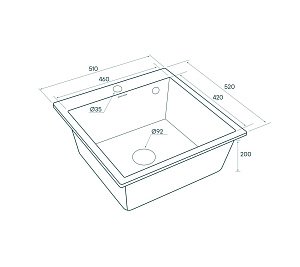 Мойка кухонная Paulmark Praktisch PM205546-WH Белая купить в интернет-магазине сантехники Sanbest