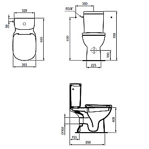 Унитаз напольный Ideal Standard Tempo T331201 с бачком T427301 белый купить в интернет-магазине Sanbest
