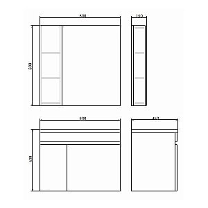 Тумба с раковиной Comforty Тромсе 80 для ванной в интернет-магазине Sanbest