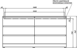 Комод Aquanet Сканди 302547 160 Дуб эдгрейн для ванной в интернет-магазине сантехники Sanbest