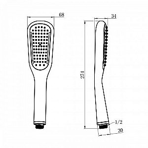 Душевая лейка Lemark LM0411BL купить в интернет-магазине сантехники Sanbest