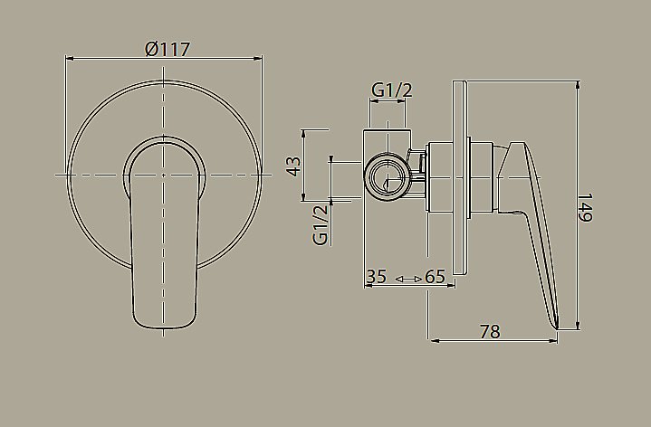 Смеситель для душа Migliore Laguna 26085 скрытого монтажа купить в интернет-магазине сантехники Sanbest