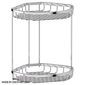 Полочка-решетка Угловая 2-х ярусная FBS Ryna 26 RYN 026 купить в интернет-магазине сантехники Sanbest