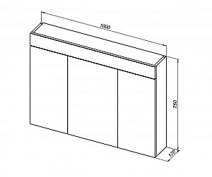 Зеркальный шкаф De Aqua Эколь 184807 100 белый купить в интернет-магазине сантехники Sanbest