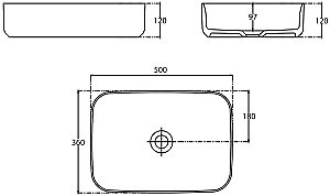 Раковина Allen Brau Fantasy Quad 50 4.11021.21 белая матовая купить в интернет-магазине Sanbest