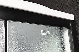 Душевая кабина Royal Bath RB90HK1-M-BL Practic 90х90 стекло матовое/профиль черный купить в интернет-магазине Sanbest