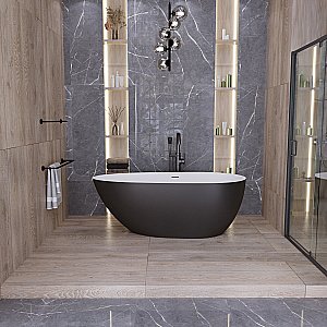 Ванна акриловая Grossman Fly GR-1102MB 170х80 белая, черная матовая купить в интернет-магазине Sanbest