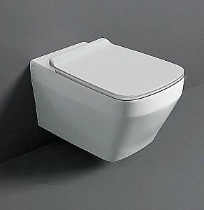 Унитаз подвесной SIMAS Baden Baden BB18bi matt безободковый, с крышкой микролифт, белый матовый купить в интернет-магазине Sanbest