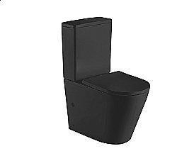 Унитаз напольный CeramaLux 2179MB черный матовый, безободковый, с бачком, с крышкой микролифт купить в интернет-магазине Sanbest