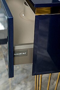 Консоль с раковиной Armadi Art LUCIDO 770-100-BL 100 насыщенный синий для ванной в интернет-магазине сантехники Sanbest