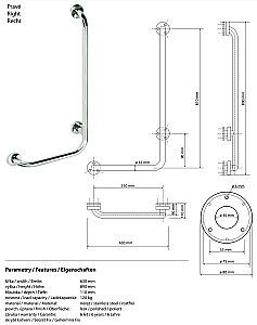 Пoручeнь Bemeta Help program 89063 белый купить в интернет-магазине сантехники Sanbest