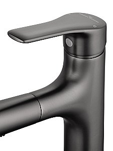 Смеситель для раковины с выдвижным изливом WONZON & WOGHAND WW-AE4151-BGG темный графит купить в интернет-магазине сантехники Sanbest