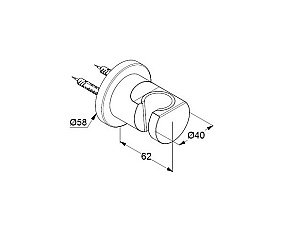 Держатель ручного душа Kludi Nova Fonte Puristic 20552N0-15 золото брашированное купить в интернет-магазине сантехники Sanbest