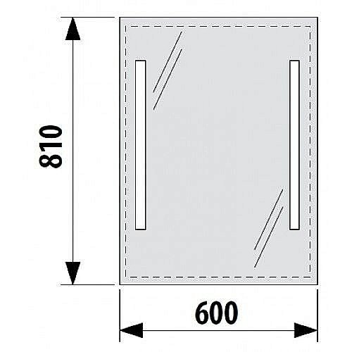 Зеркало с подсветкой Jika CLEAR LED 60x81 без выключателя в ванную от интернет-магазине сантехники Sanbest