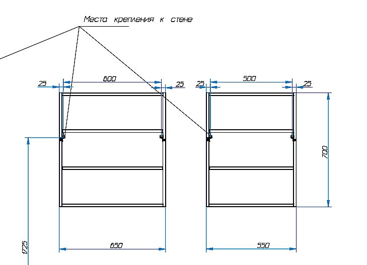 Зеркальный шкаф Эстет Монако 60 купить в интернет-магазине сантехники Sanbest