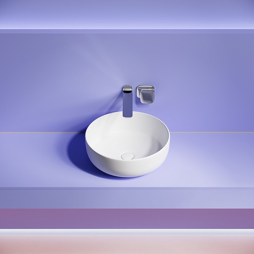 Раковина Ceramica Nova Taycan CN12003MW белая матовая купить в интернет-магазине Sanbest