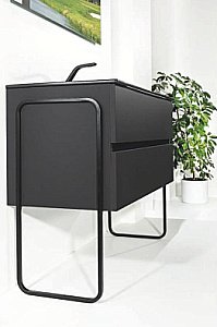 Тумба с раковиной Armadi Art Vallessi 100 антрацит матовый для ванной в интернет-магазине Sanbest