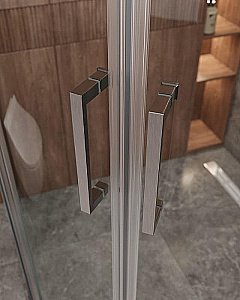 Душевой уголок Cezares Molveno 90x120 RH-2-120/90-C-GM-IV стекло прозрачное/профиль матовая оружейная сталь купить в интернет-магазине Sanbest