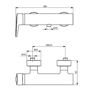 Смеситель для душа Ideal Standard Connect B9924AA купить в интернет-магазине сантехники Sanbest