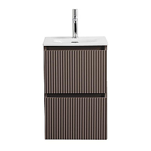Тумба с раковиной BelBagno 40 UNO-MINI-400-2C-SO-СO+BB-8099-3-40 бежевая матовая для ванной в интернет-магазине Sanbest
