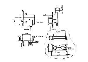 Гигенический душ Boheme Spectre 457-MG золото матовое купить в интернет-магазине сантехники Sanbest