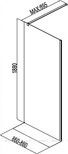 Душевое ограждение Aquanet Cinetic AE12-F-90H190U-CT 90 купить в интернет-магазине Sanbest