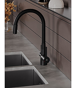 Смеситель для кухни Agger Elegant A3230344 черный матовый купить в интернет-магазине сантехники Sanbest