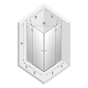 Душевой уголок NEW TRENDY AVEXA BLACK EXK-1620 120x80 стекло прозрачное/профиль черный купить в интернет-магазине Sanbest