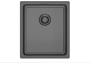 Кухонная мойка Paulmark VISTA 38 PM904438-GM вороненая сталь купить в интернет-магазине сантехники Sanbest