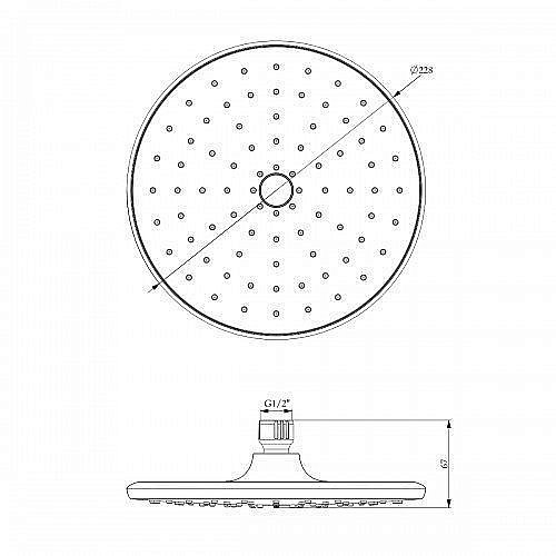 Верхний душ Lemark LM8130C купить в интернет-магазине сантехники Sanbest