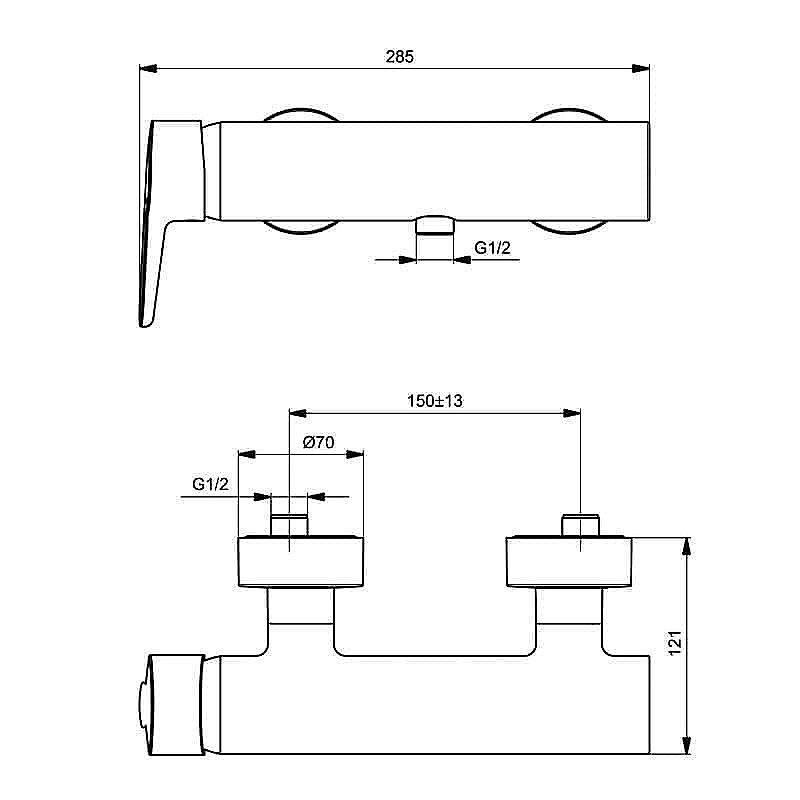 Смеситель для душа Ideal Standard Connect B9924AA купить в интернет-магазине сантехники Sanbest