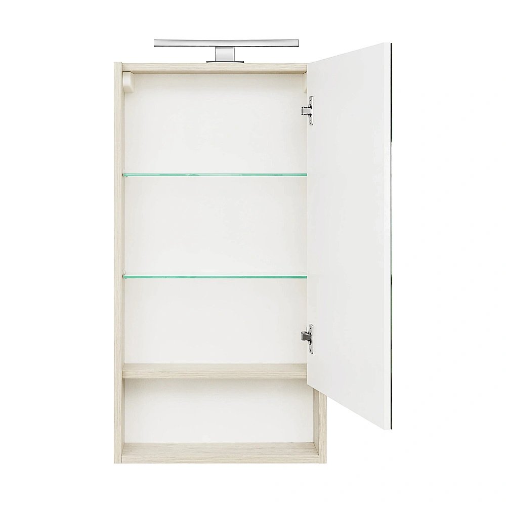 Зеркальный шкаф Акватон Сканди 45 белый/дуб верона купить в интернет-магазине сантехники Sanbest