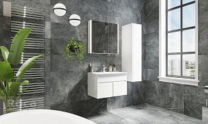 Зеркальный шкаф Roca UP ZRU9303016 70 белый глянец в ванную от интернет-магазине сантехники Sanbest