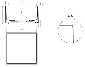 Раковина накладная Salini ARMONIA SQUARE 02 S-Sense 130512G 45 белая купить в интернет-магазине Sanbest