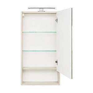 Зеркальный шкаф Акватон Сканди 45 белый/дуб верона купить в интернет-магазине сантехники Sanbest