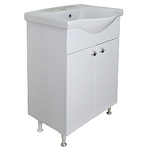 Тумба с раковиной Loranto Моника New CS00071364 50 раковина Basic 50, белая для ванной в интернет-магазине Sanbest
