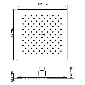 Душевая система WasserKraft Aisch A5558.180.198.285.194.286.174 Thermo матовое золото купить в интернет-магазине сантехники Sanbest