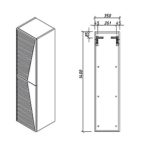 Пенал Caprigo Modo Terza 35650 35 цвет на выбор для ванной в интернет-магазине сантехники Sanbest