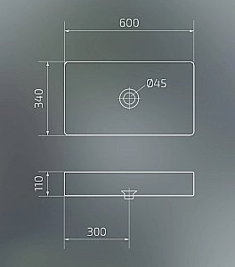 Раковина накладная Gid Geometrico 60 BL9396 53346 черная купить в интернет-магазине Sanbest