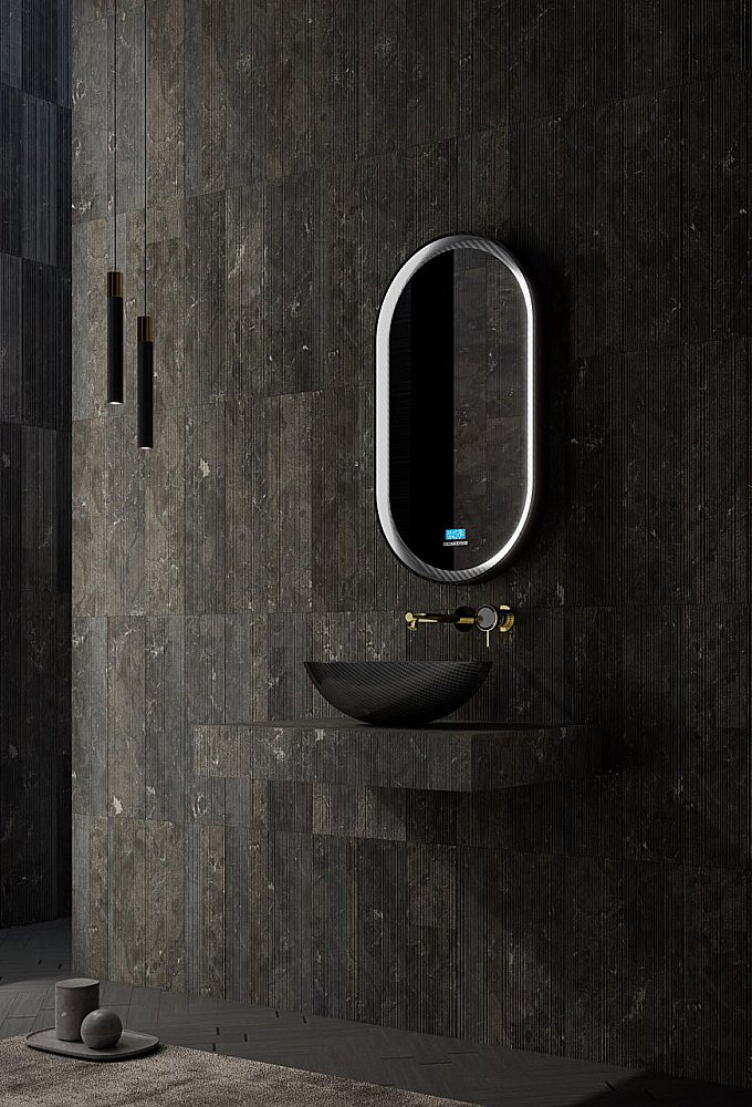 Раковина накладная ABBER Karbon AK2042 50 черная купить в интернет-магазине Sanbest