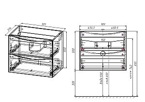 Тумба с раковиной Vincea Mia Slim 900 R.Wood для ванной в интернет-магазине Sanbest