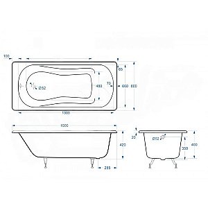 Ванна Delice Haiti Luxe Elite 150х80 DLR230636 150х80 белая купить в интернет-магазине Sanbest
