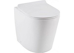 Приставной унитаз Aquanet Rimless Atago-F BL-104N-FST с крышкой микролифт, безободковый купить в интернет-магазине Sanbest